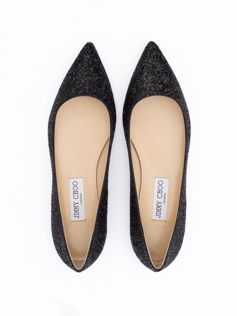Black Coarse Glitter Fabric Alina Bellet Flat