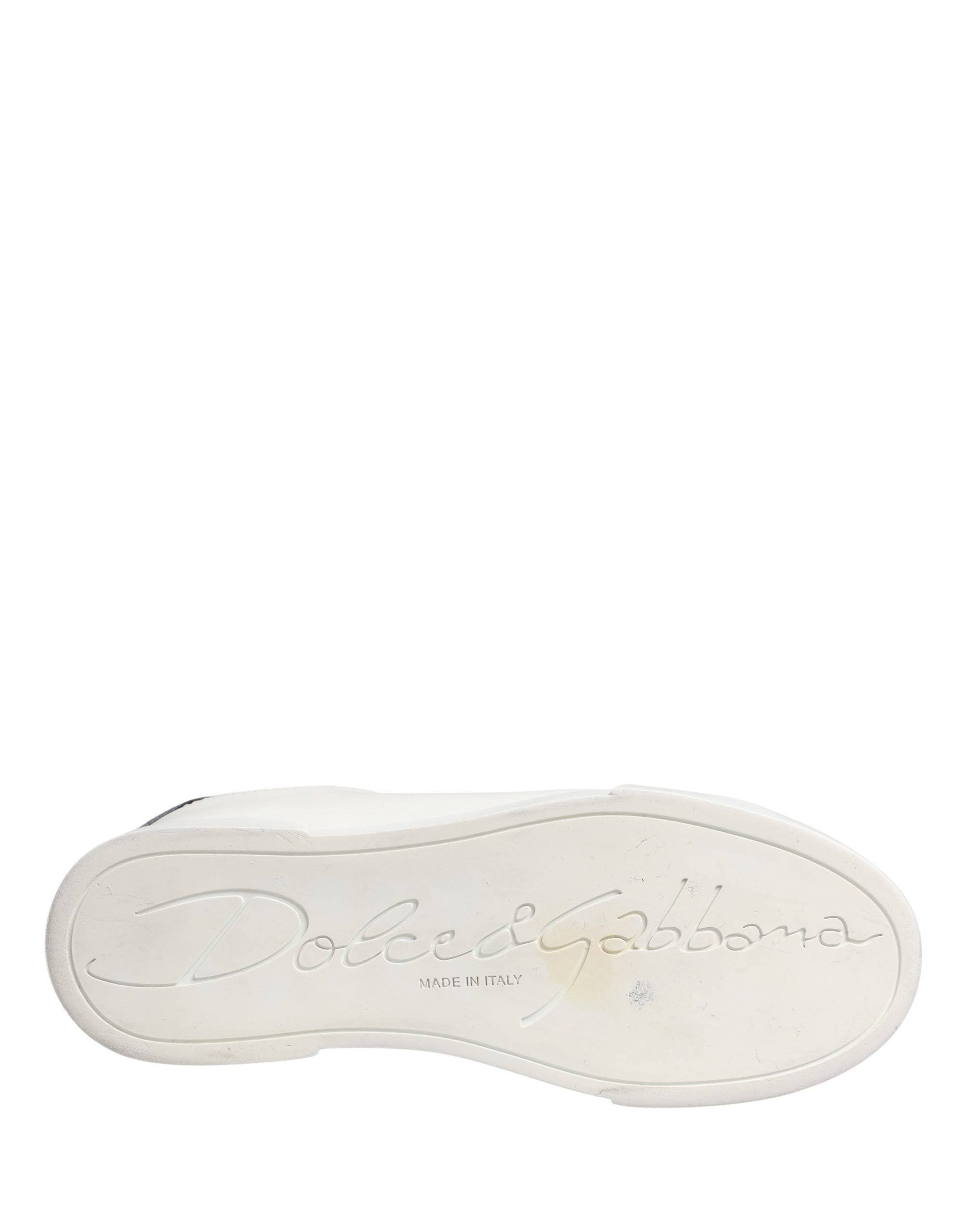 White Black Portofino Leather Sneakers Shoes