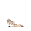 Beige Nylon Lace-Up