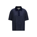 Blue Cotton Polo Shirt