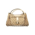 Beige Polyurethane Women Handbag