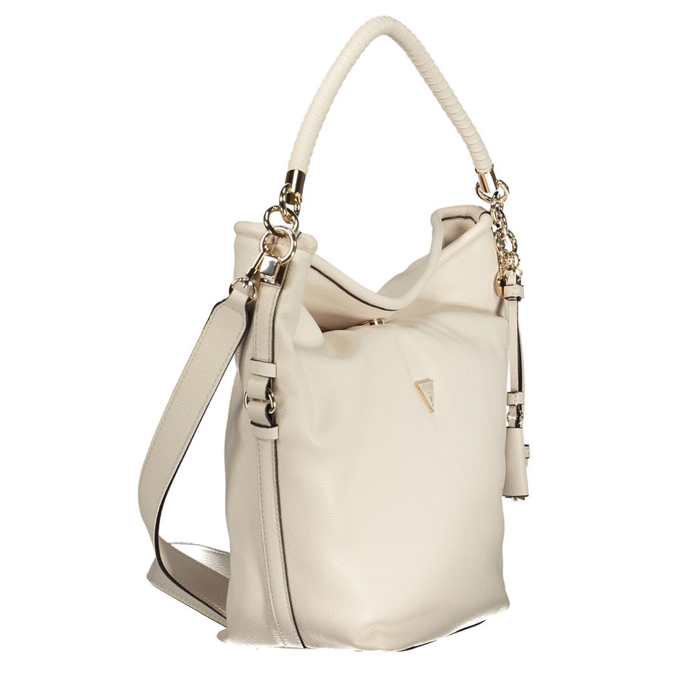 White Polyurethane Women Handbag