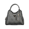 Black Polyurethane Women Handbag