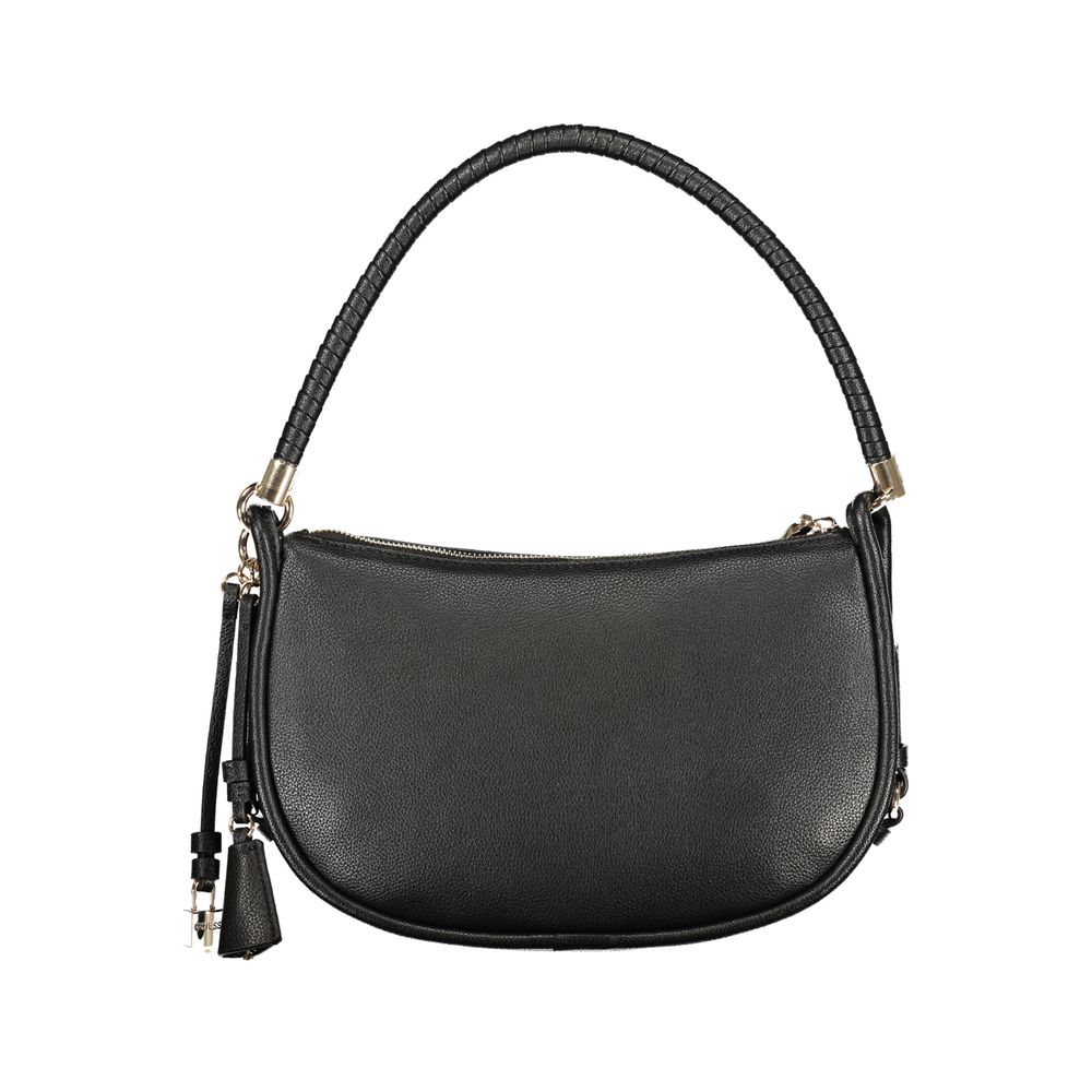 Black Polyurethane Women Handbag