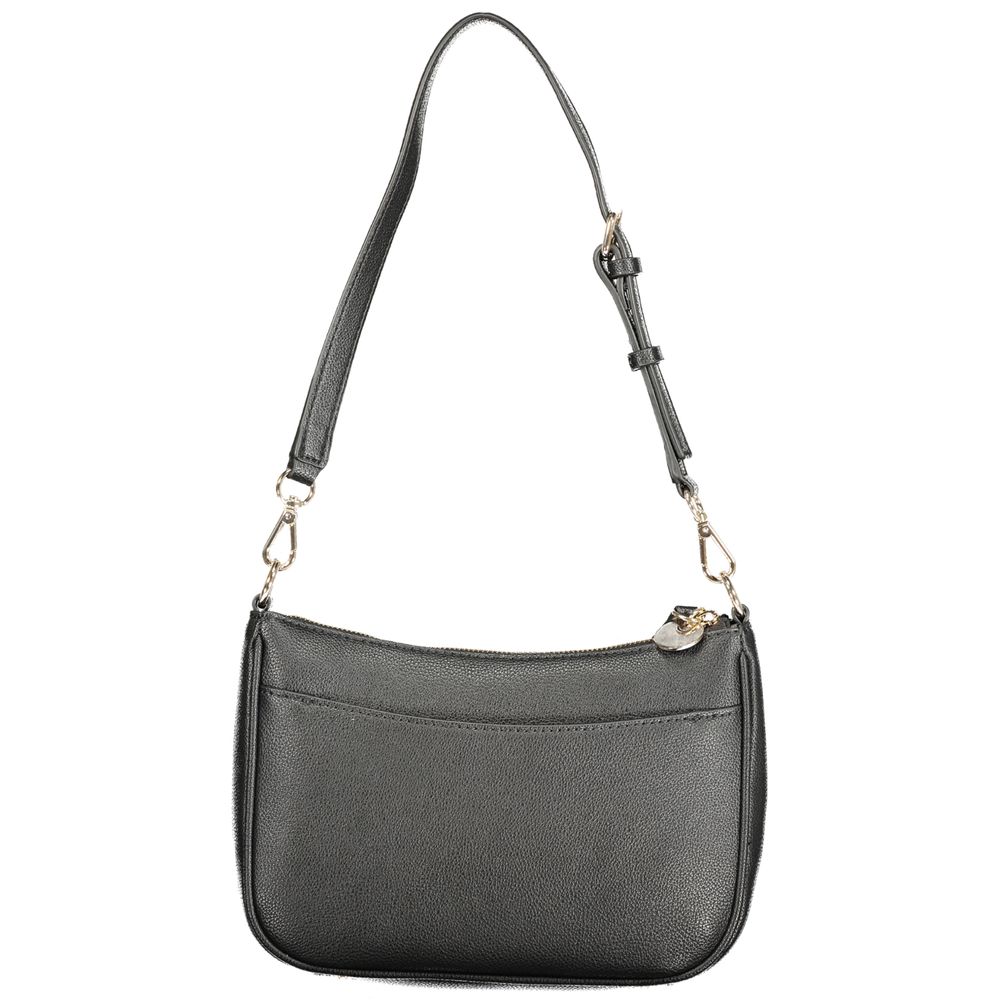 Black Polyurethane Women Handbag
