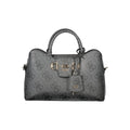 Black Polyurethane Women Handbag
