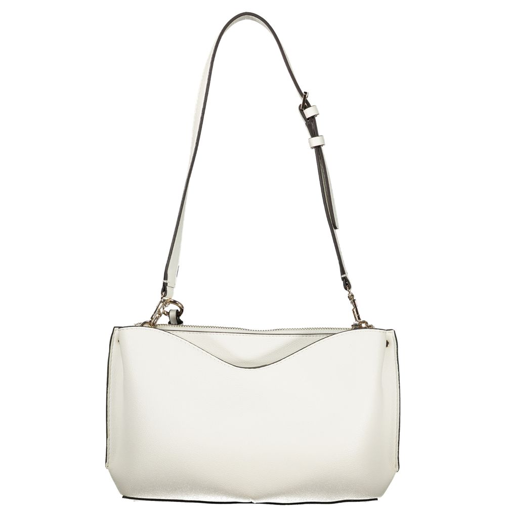 White Polyurethane Women Handbag