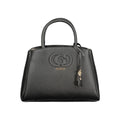 Black Polyurethane Women Handbag