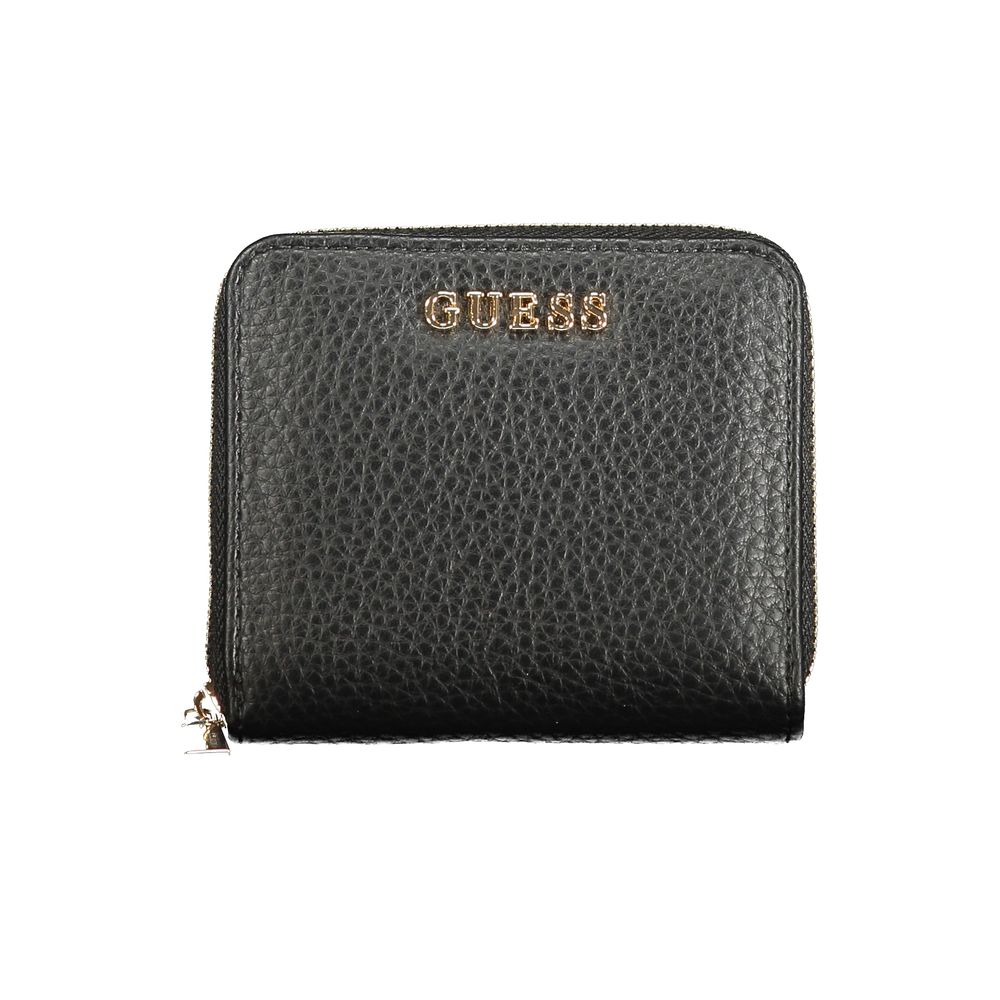 Black Polyurethane Women Wallet