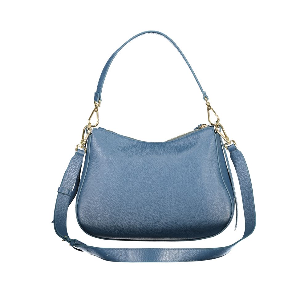 Blue Leather Handbag