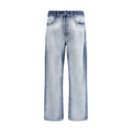 Blue Cotton Bootcut Jeans