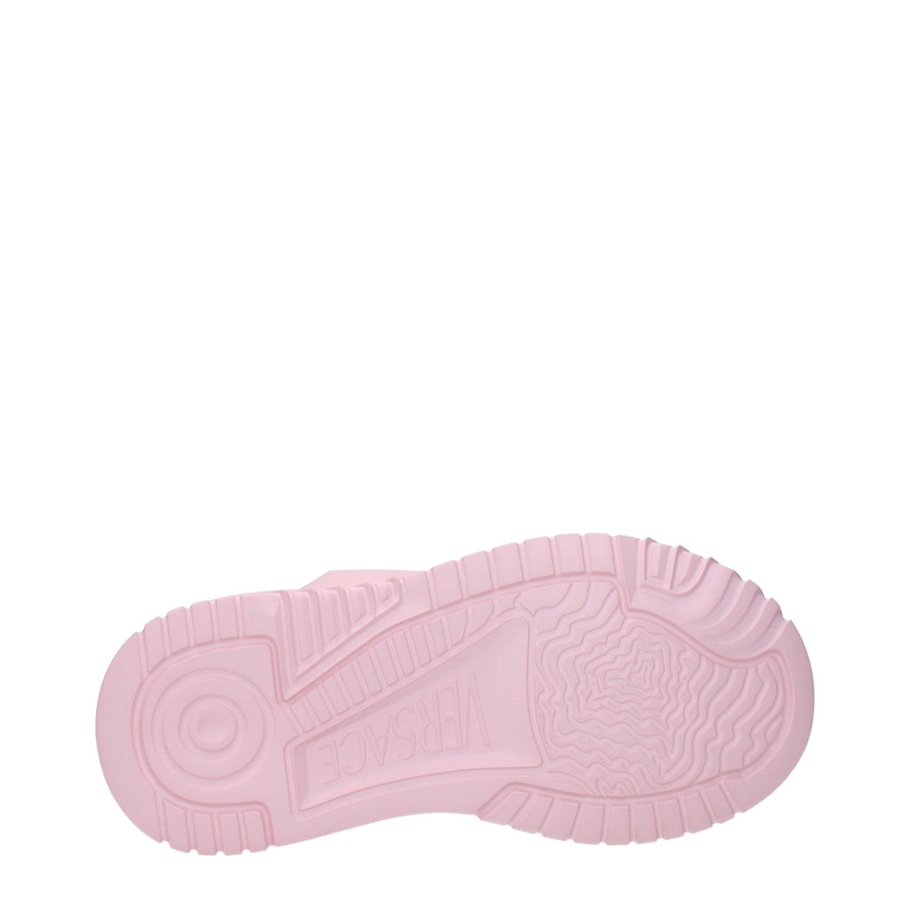 Pink Leather Chunky Sneakers