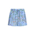 Blue Silk Shorts