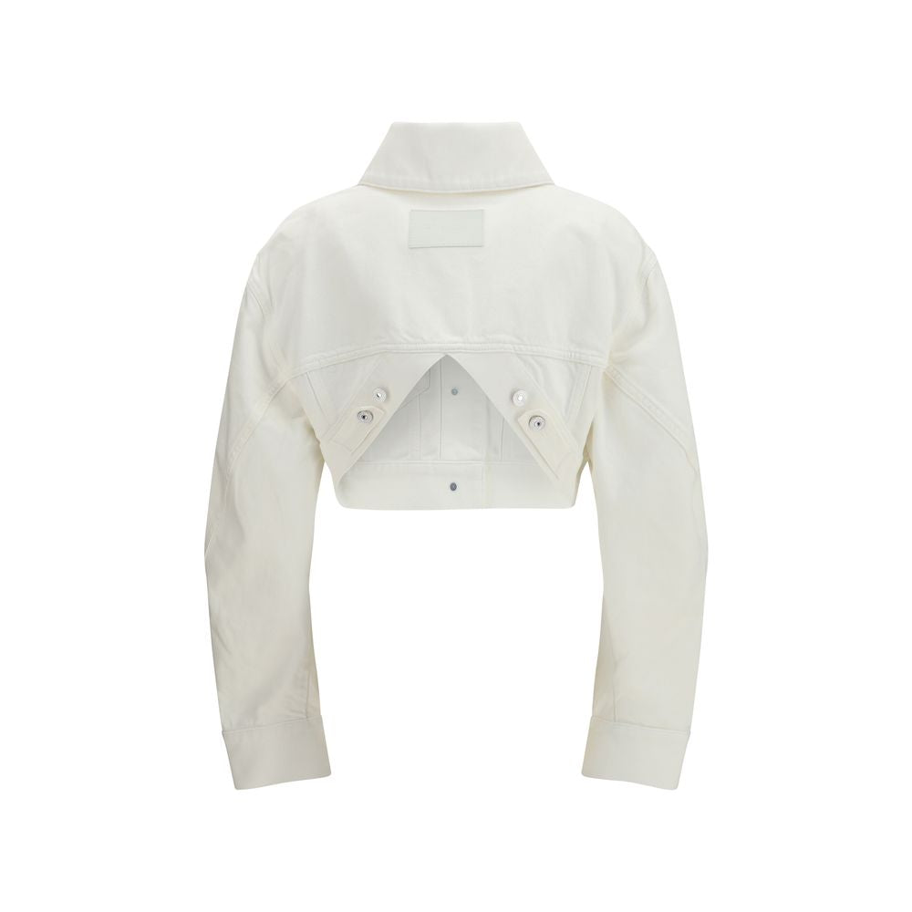 White Cotton Denim Jacket
