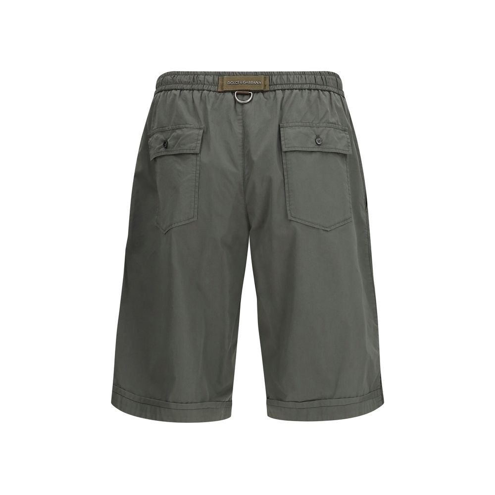 Gray Cotton Cargo Shorts