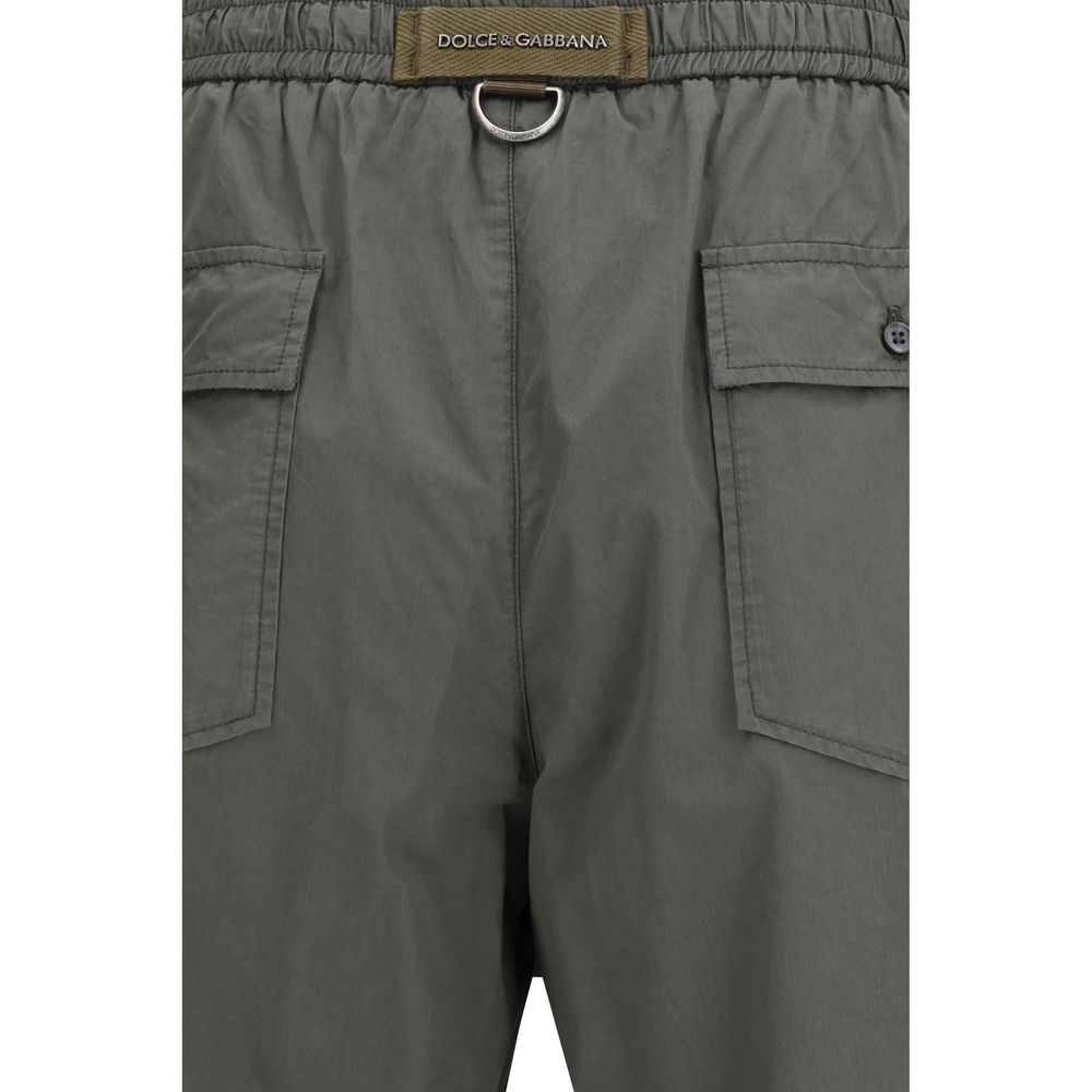 Gray Cotton Cargo Shorts