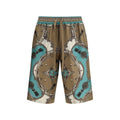 Multicolor Silk Cargo Shorts