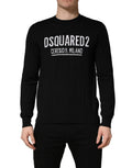 Black Logo Knitted Crew Neck Men Pullover Sweater