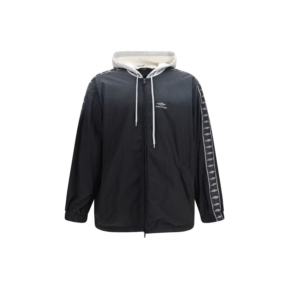 Black Polyester Shell Jacket