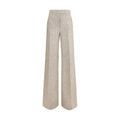 Beige Linen Casual Pants