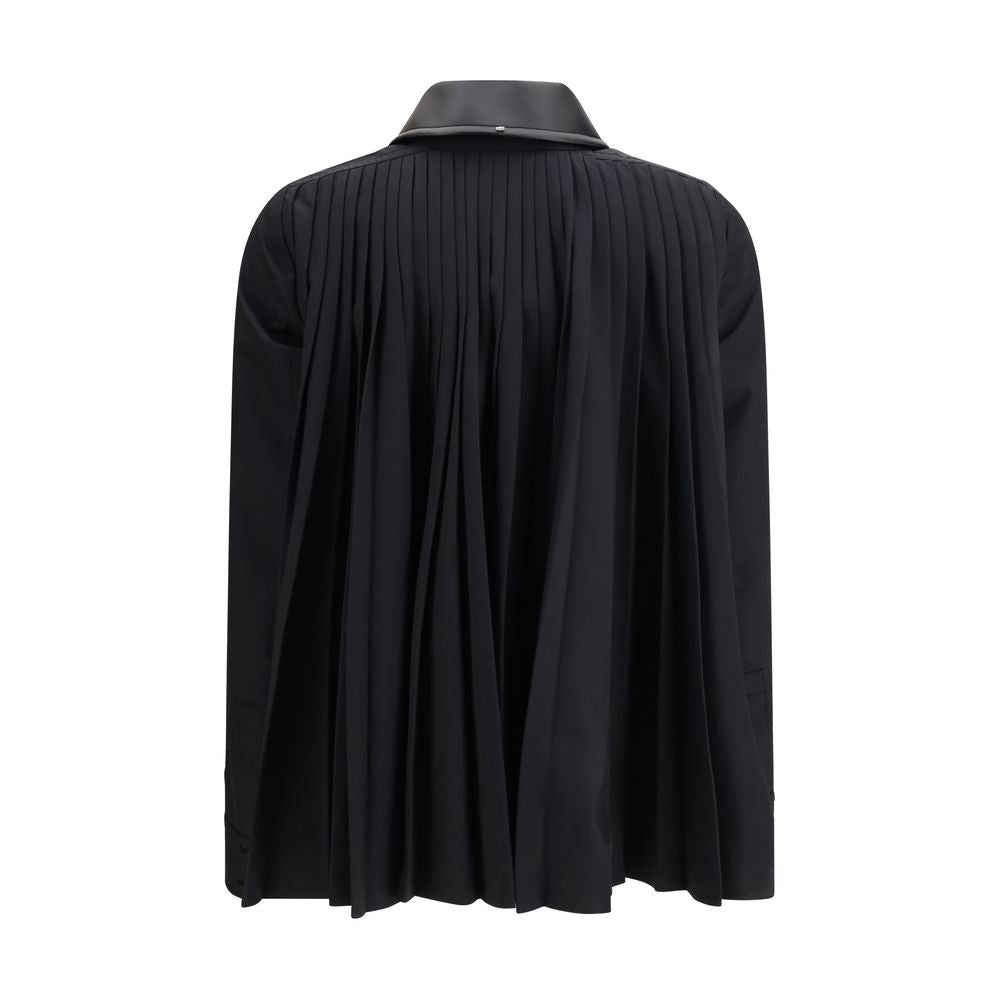 Black Polyester Trench Coat