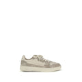 White Calf Leather Bos Taurus Low Top Sneakers