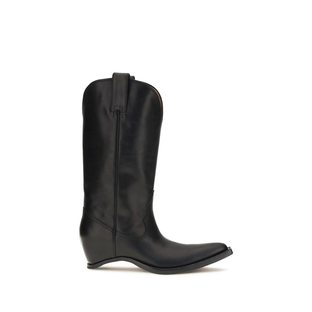 Black Calf Leather Bos Taurus Boots