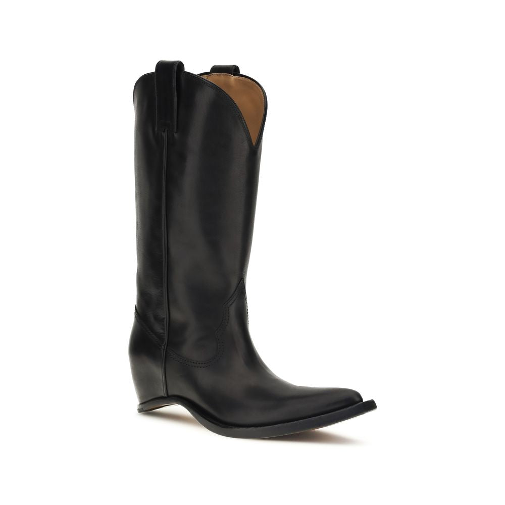 Black Calf Leather Bos Taurus Boots