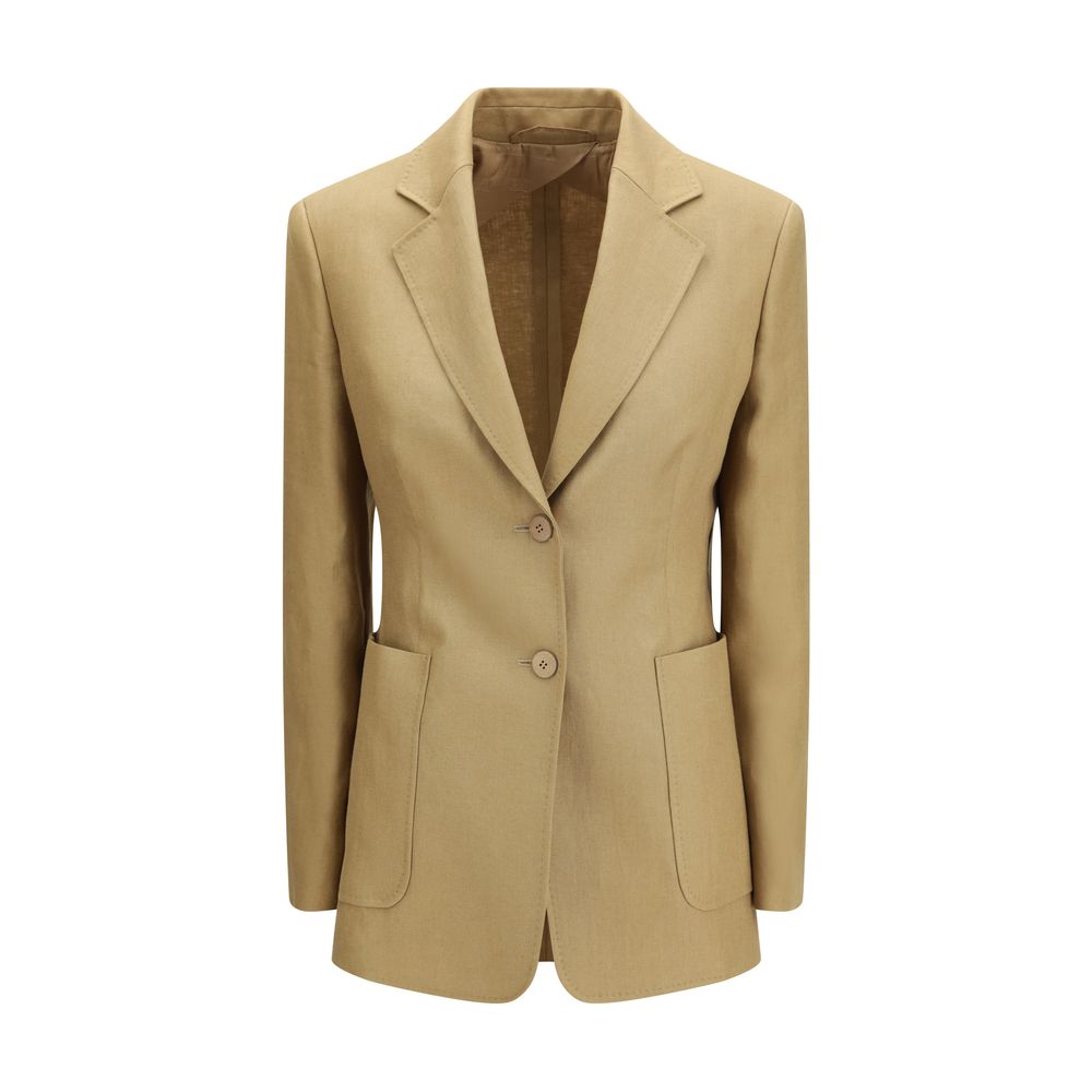 Beige Linen Jackets And Coat