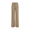 Beige Linen Casual Pants