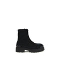 Black Calf Leather Bos Taurus Lace-Up Boots