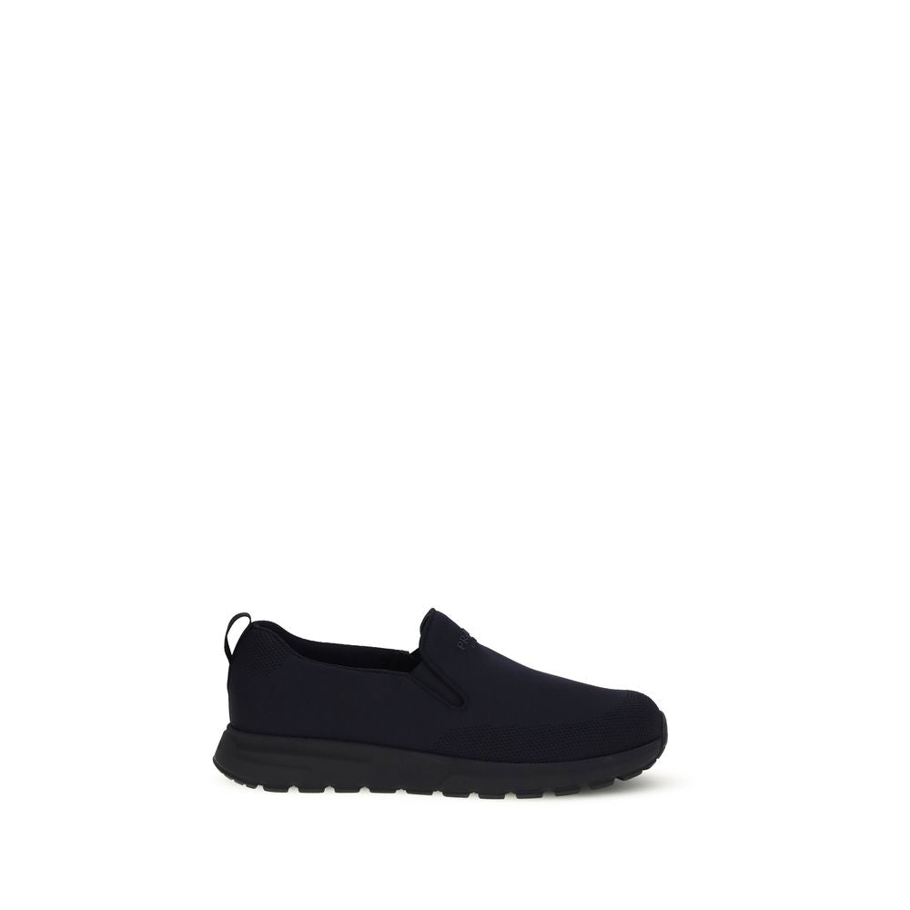 Blue Fabric Low Top Sneakers