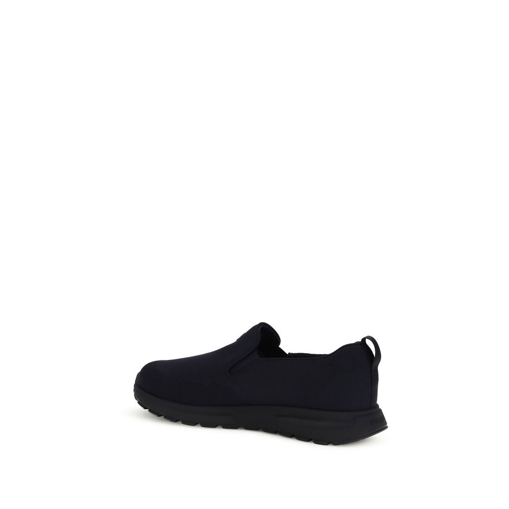 Blue Fabric Low Top Sneakers