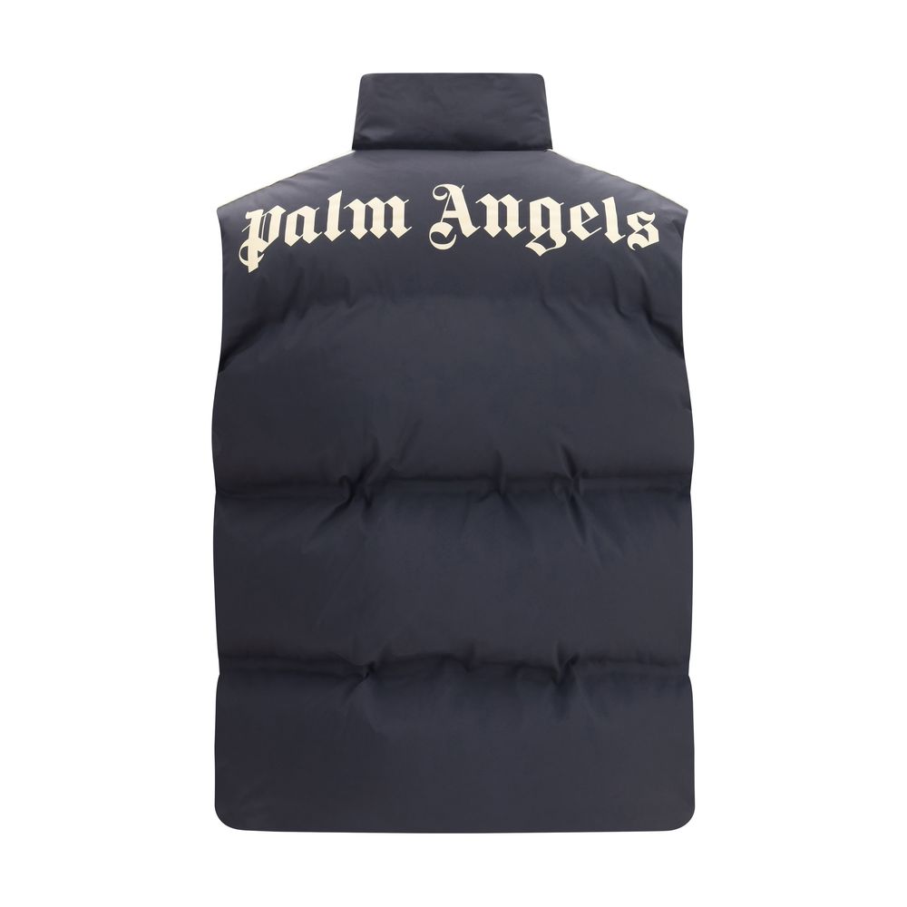 Black Polyamide Sleveless Jacket