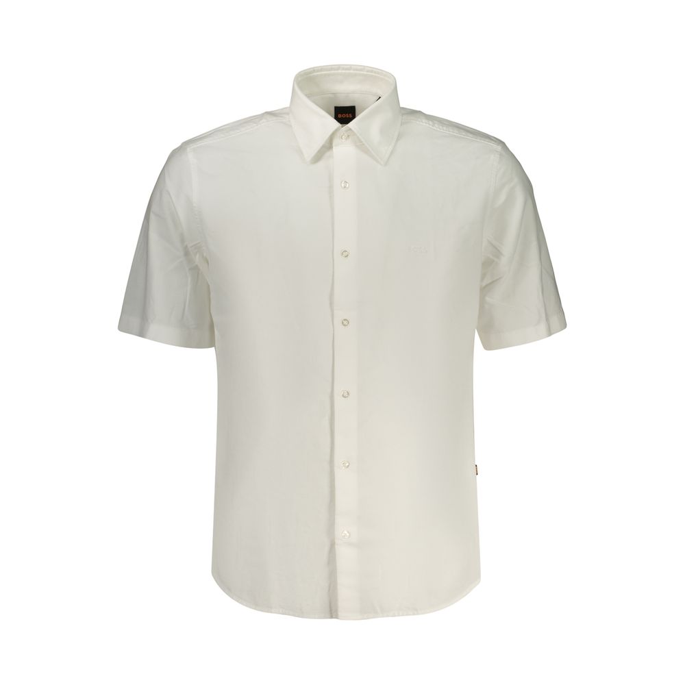 White Cotton Men's Shirt