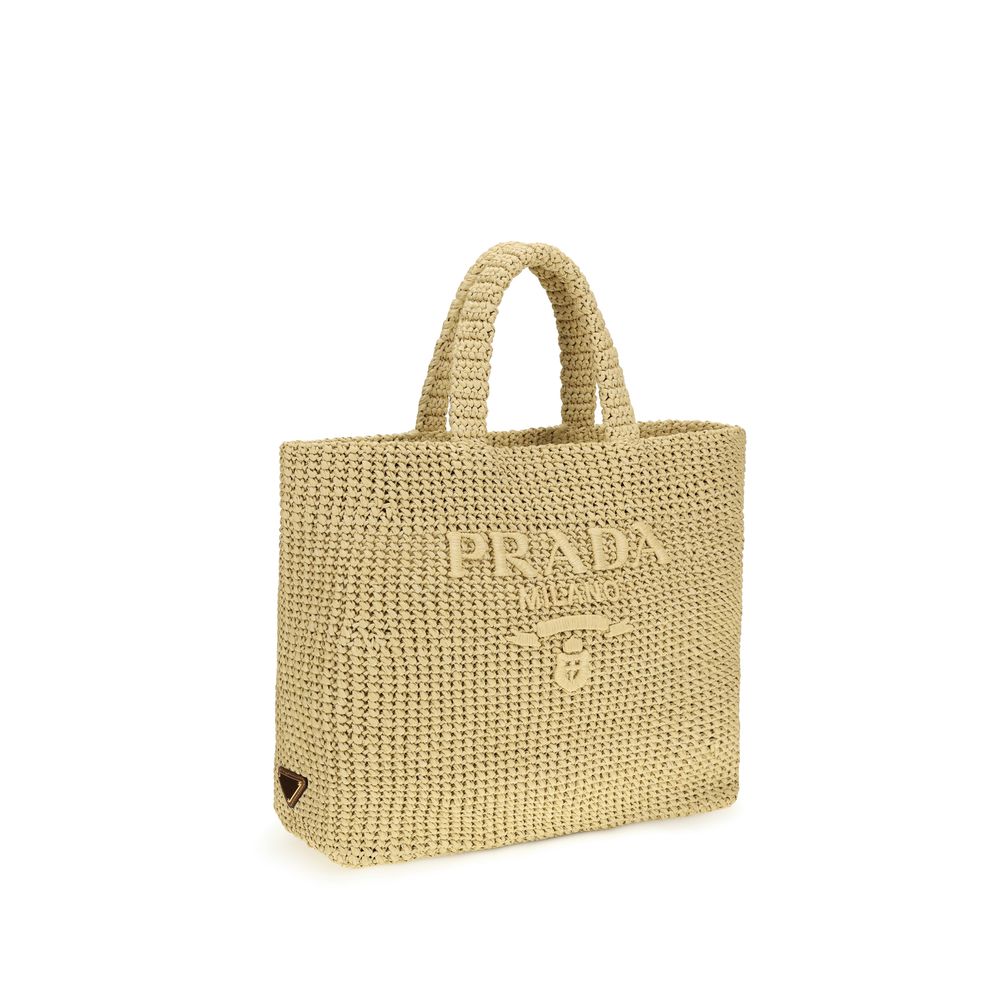 Beige Raffia Handbag