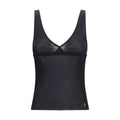 Black Silk Sleeveles T-Shirt