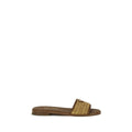 Brown Raffia Slippers
