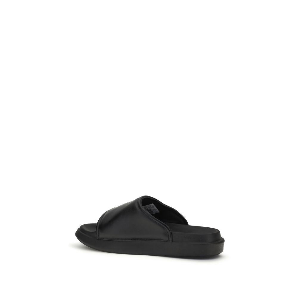 Black Calf Leather Bos Taurus Sandals