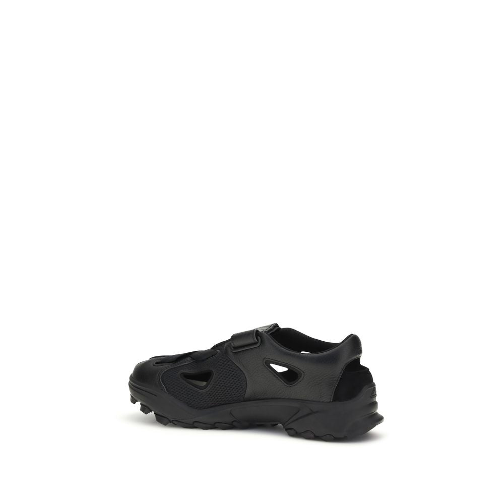 Black Calf Leather Bos Taurus Sandals