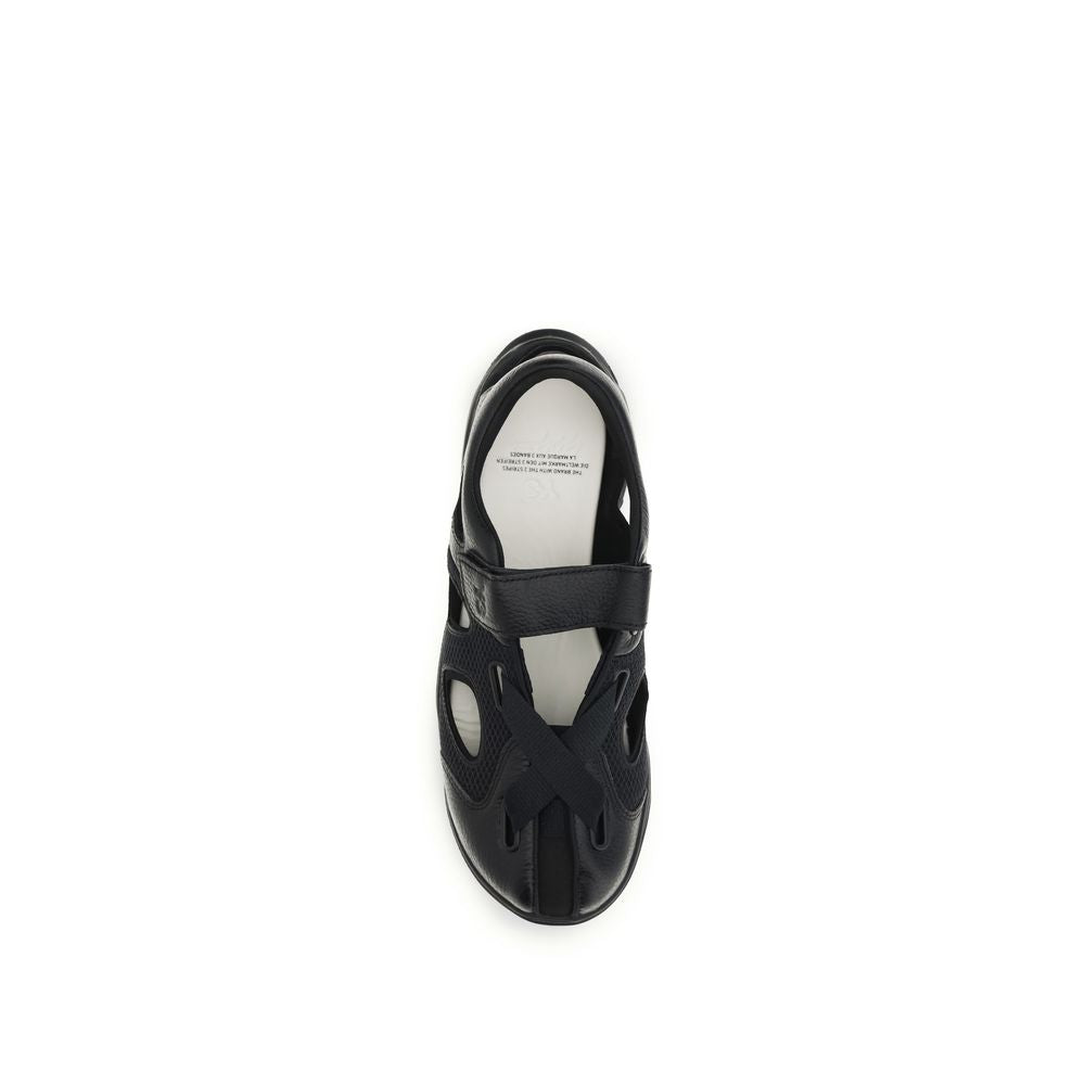 Black Calf Leather Bos Taurus Sandals