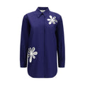 Blue Cotton Pattern Shirt