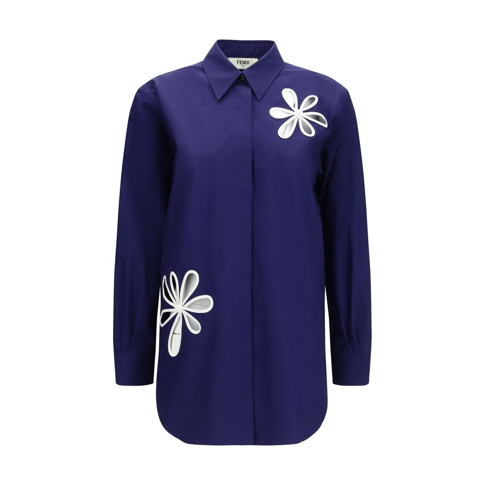 Blue Cotton Pattern Shirt