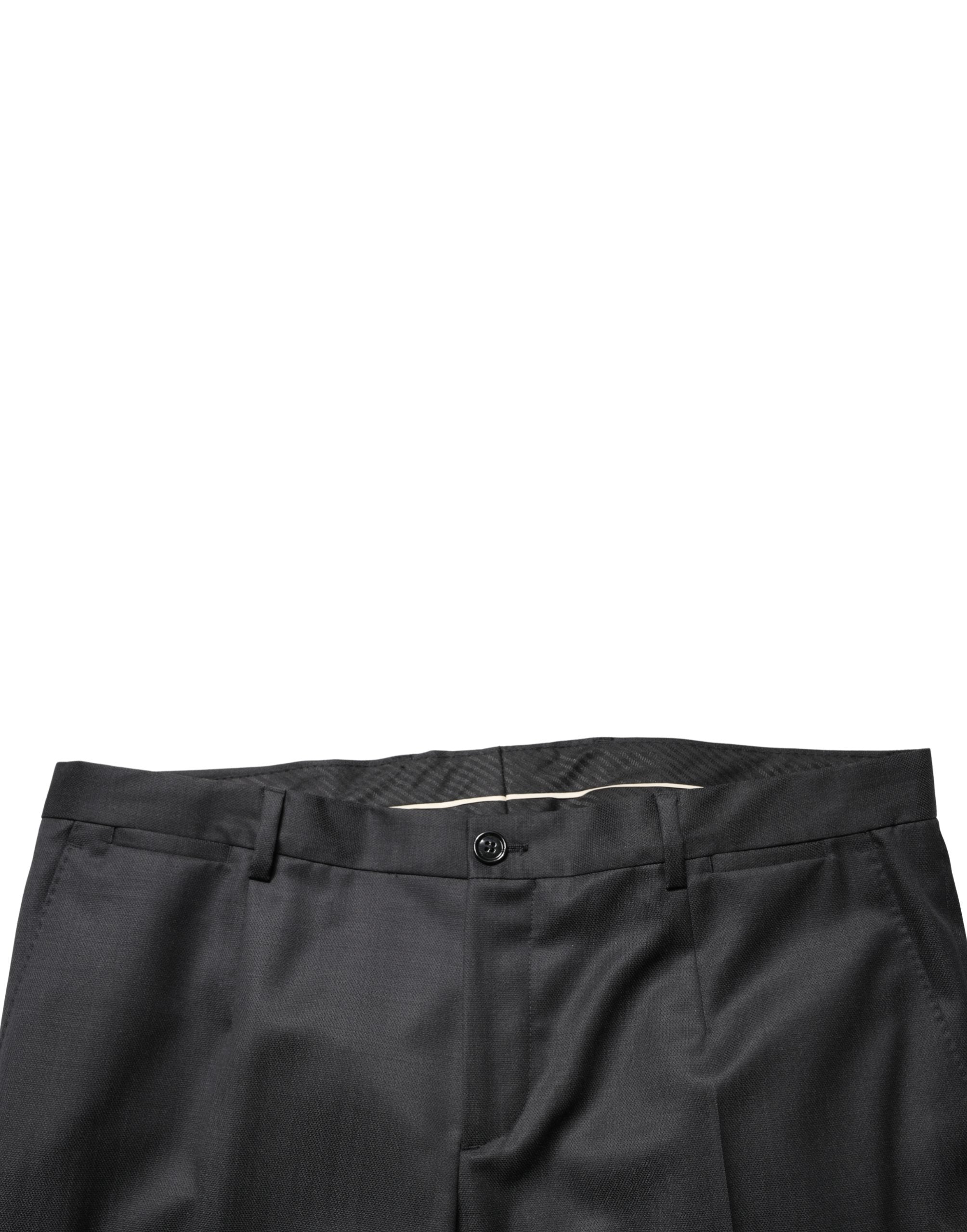 Black Wool 2 Buttons Formal 2 Piece Suit