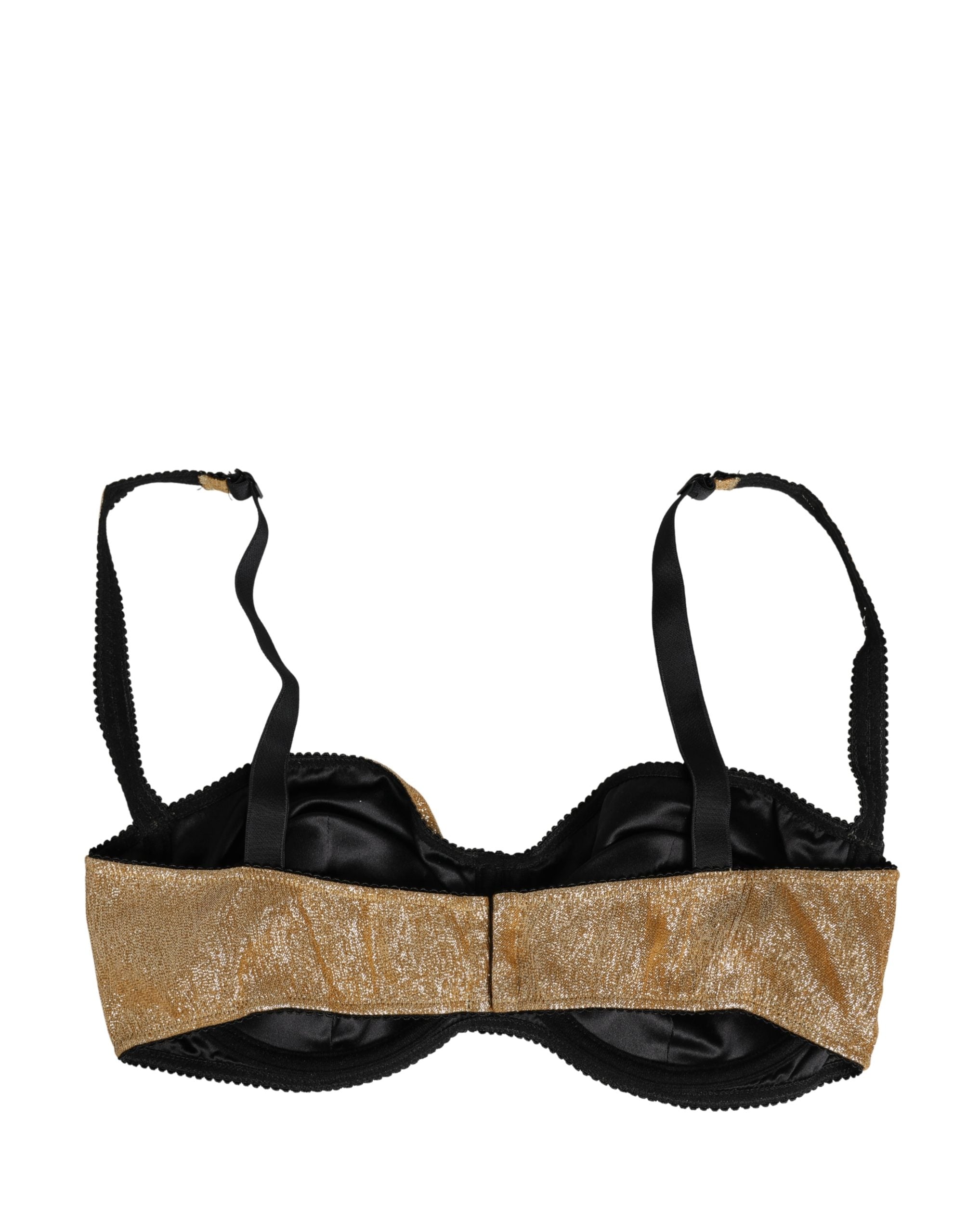 Gold Semi-Pad Underwire Balconette Bra Underwear