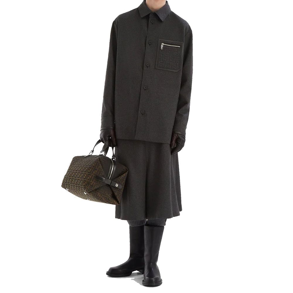 Gray Cashmere Jackets And Coat