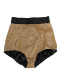 Gold Silk Blend High Waist Girdle Panty Underwear