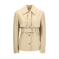 Beige Leather Jacket