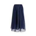 Blue Cotton Long Skirt