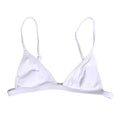 White Nylon Triangle Beachwear Bikini Top Swimwear
